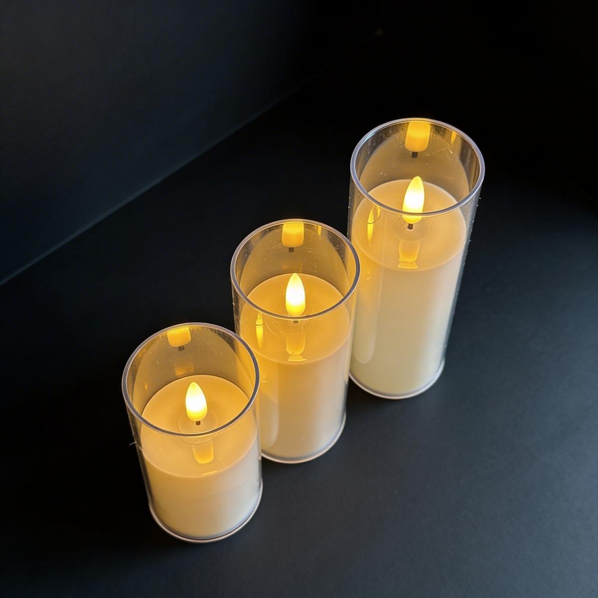 Candle on clean background with soft studio lighting