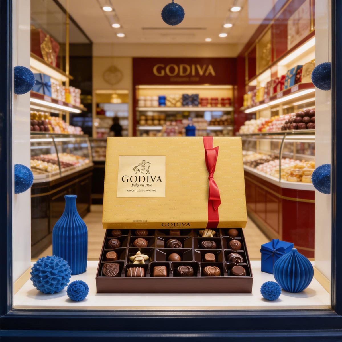 Holiday scene with festive styling